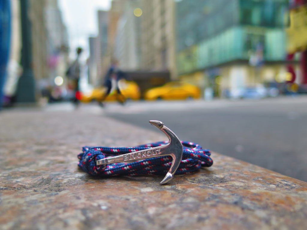 London anchor bracelet in the streets of New York